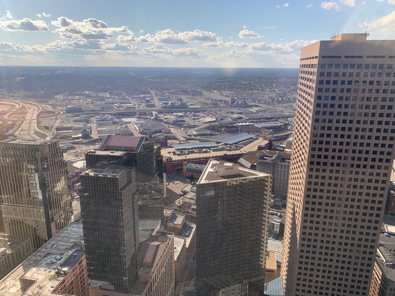 Looking west from downtown Minneapolis