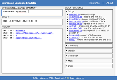 Screenshot of the emulator