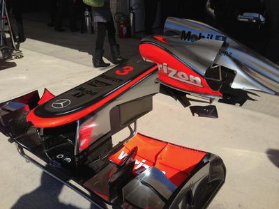 Maclaren 2012 front wing. Photo, author's own