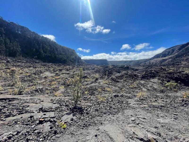 Volcanic lake on big island