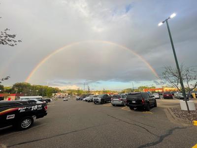 Rainbow over our local Menards.